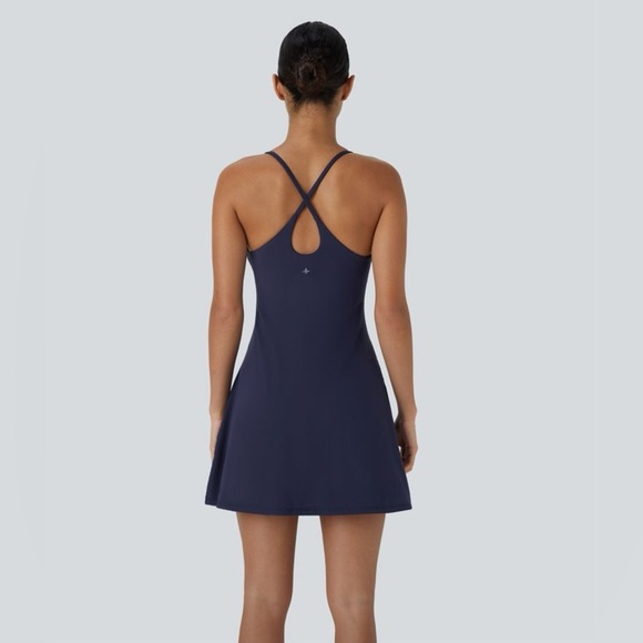 Halara active dress softlyzero peacoat navy workout exercise easy peezy mini - Picture 3 of 10